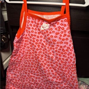 Nike Kids Floral Dress in Pink and Orange